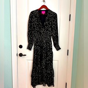 Elegant Lilly Pulitzer Black and Gold Maxi Dress - Size 6